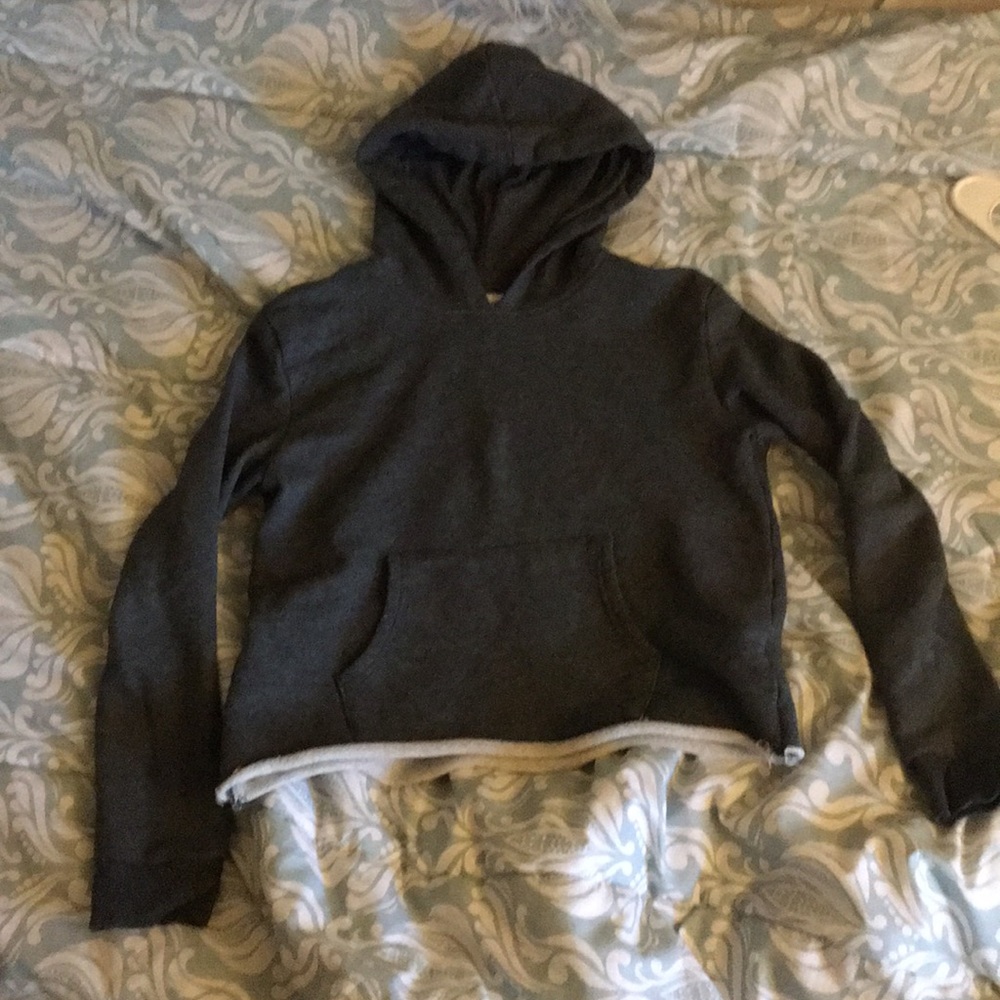 Girls grey cropped sweatshirt